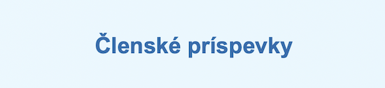 Členské príspevky Členské príspevky